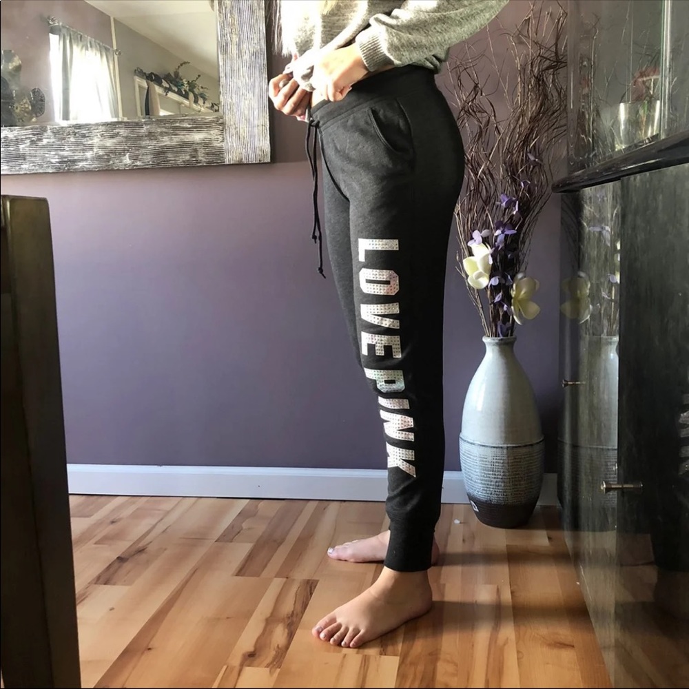 Victoria secret pink bling skinny joggers